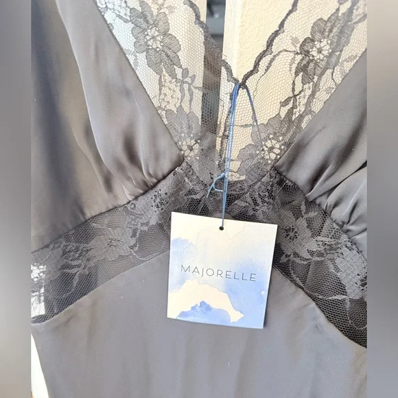 NWT MAJORELLE Black Cami Midi Dress - Picture 5 of 6